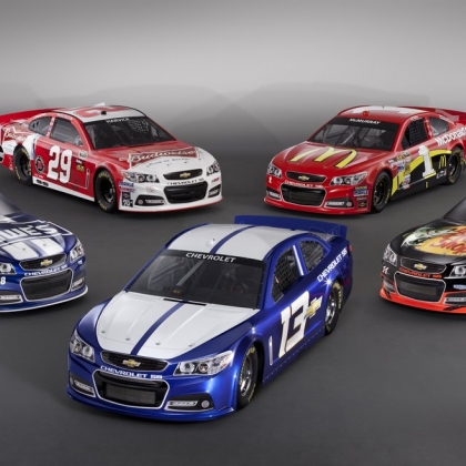 2013 NASCAR Chevrolet SS race and team cars