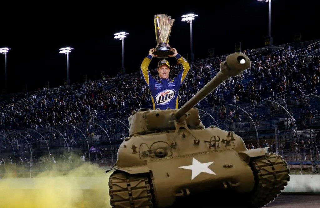 Le champion Nascar veut s’offrir… un tank !