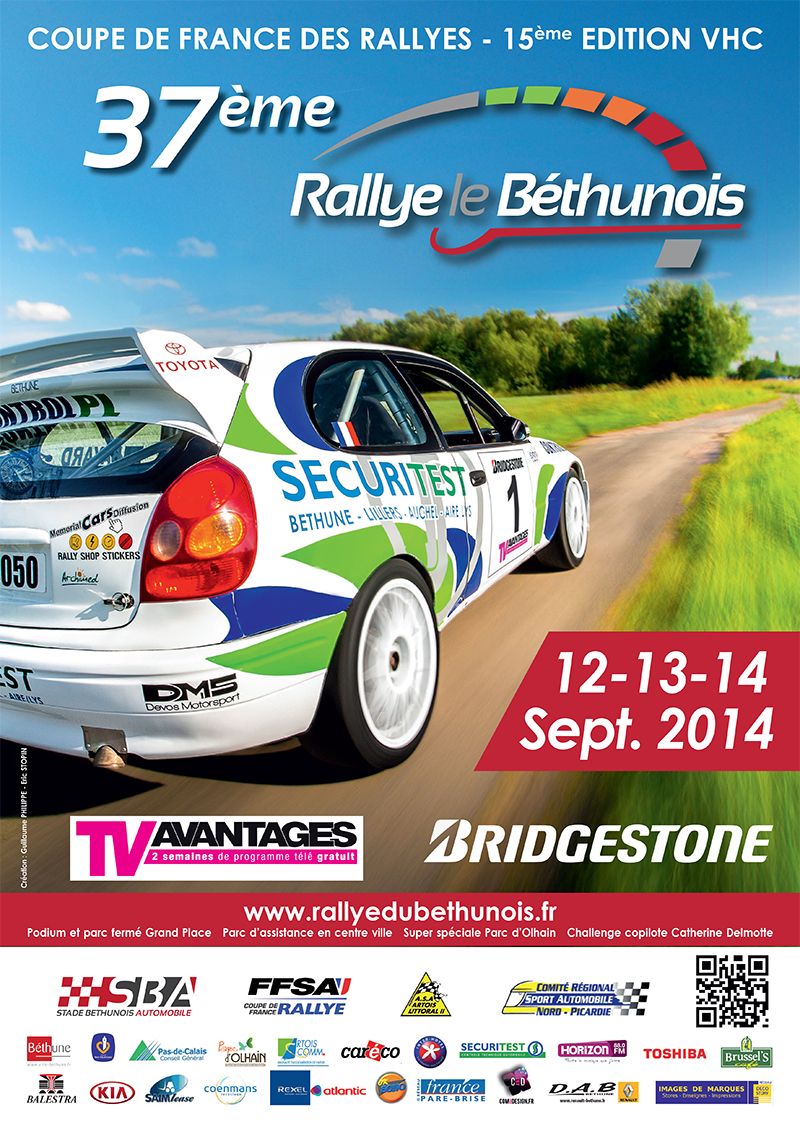 Affiche rallye de Bethune