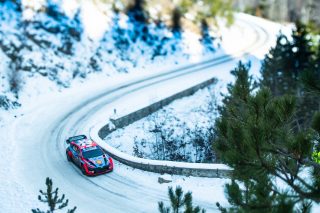 Ott Tänak (EST) and Martin Järveoja (EST) of team HYUNDAI SHELL MOBIS WORLD RALLY TEAM perform during World Rally Championship Monte Carlo, Monaco on January 22, 2022